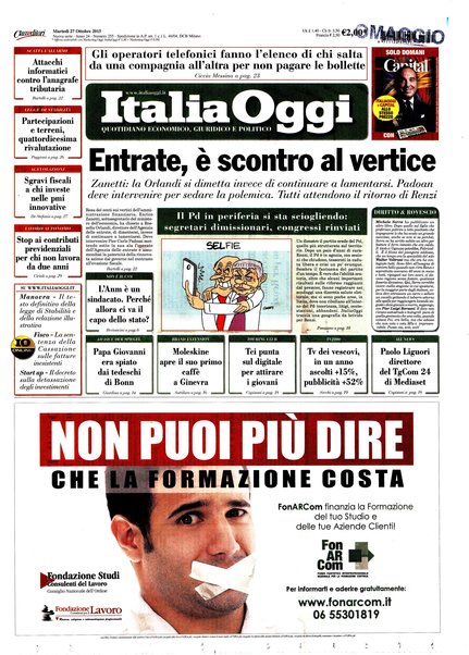 Italia oggi : quotidiano di economia finanza e politica